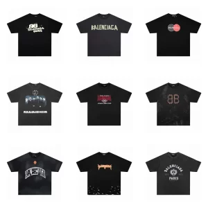Balenciaga German Tank Print Tee – Unisex Summer OS Fit with Glossy Finish-402