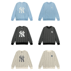 MLB Retro Monogram Pullover Sweatshirt – Unisex Long-Sleeve Streetwear-387