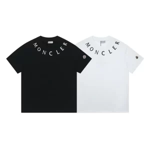 Moncler 2025 Men’s Cotton T-Shirt – Crew Neck with Letter Print Detail-391