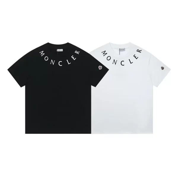 Moncler 2025 Men’s Cotton T-Shirt – Crew Neck with Letter Print Detail-391