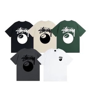 STUSSY × Nike 2025 Summer Billiards Graphic Tee -369