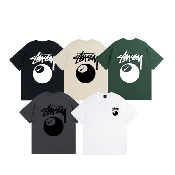 STUSSY × Nike 2025 Summer Billiards Graphic Tee -369