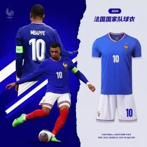 2024 European Cup Mbappe same French team jersey football uniform-752