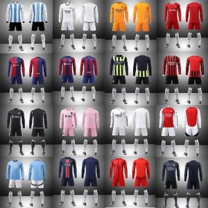 Children and adults football training uniform jersey set-806
