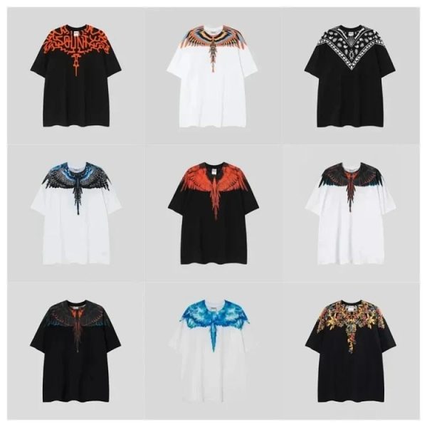 MB Dissolve Gradient Wings Feathers T-shirts-845