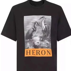HERON Bird logo print T-shirt-949