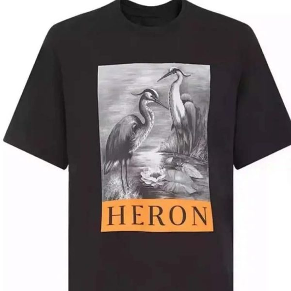 HERON Bird logo print T-shirt-949