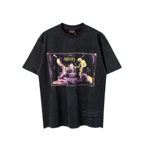 NIRVANA Washed Fabric Street Fashion T-Shirts-962