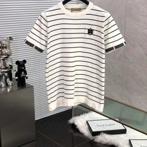 BURBERRY Striped Fashion T-shirt-986