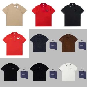 Dior Fashionable and simple Polo shirt with small logo on the chest-992