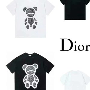 Dior Bear simple print T-shirt-1023