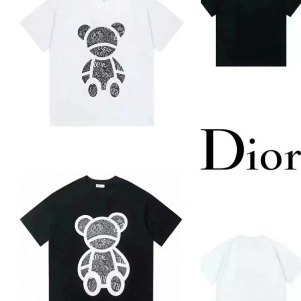 Dior Bear simple print T-shirt-1023