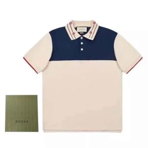 GUCCI Simple patchwork polo T-shirt-1033