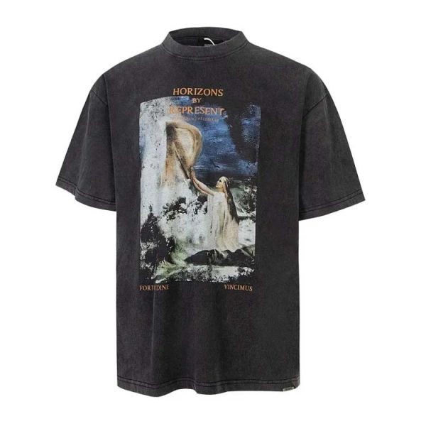 Represent Washed Vintage Distressed Fashion T-shirt-1084