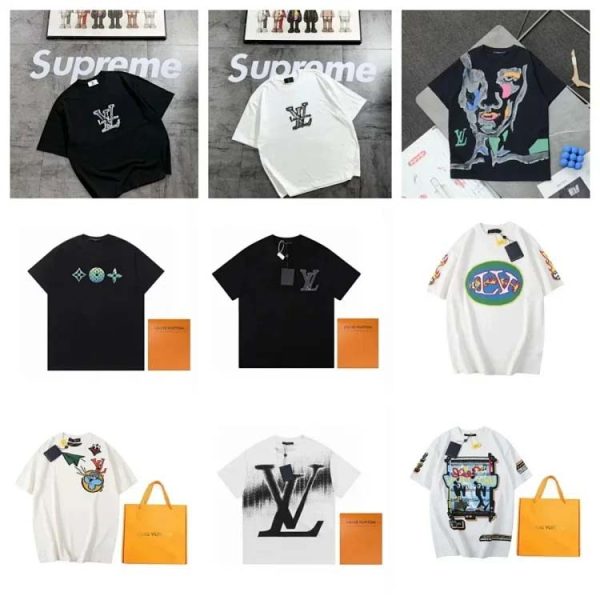 Louis Vuitton LV fashionable versatile printed casual men's T-shirt-1101
