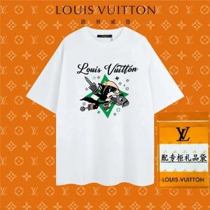 Louis Vuitton LV round neck pullover printed short sleeve men's T-shirt-1107