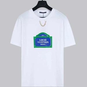 Louis Vuitton LV round neck pullover printed short sleeve men's T-shirt-1108