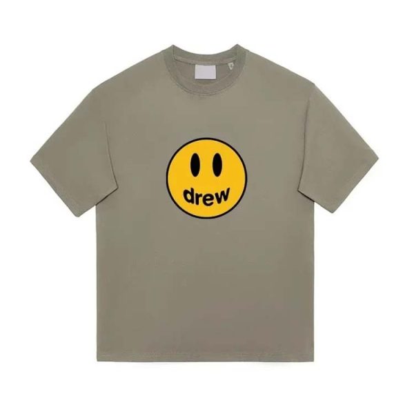 Drew Smiley face lettering short-sleeved T-shirt-1121
