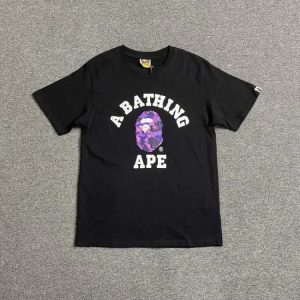 Fashion brand BAPE short-sleeved camouflage print couple T-shirt-1125