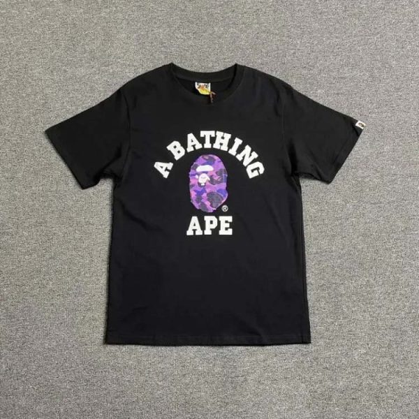 Fashion brand BAPE short-sleeved camouflage print couple T-shirt-1125