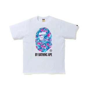 Fashion brand BAPE short-sleeved camouflage print couple T-shirt-1127