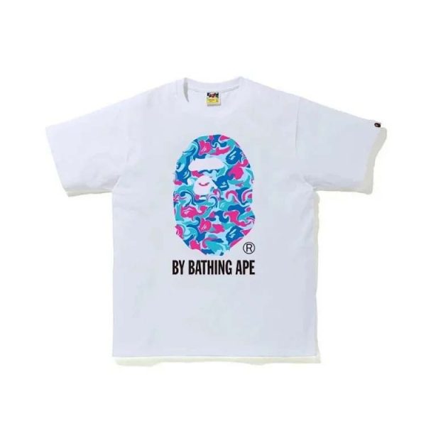 Fashion brand BAPE short-sleeved camouflage print couple T-shirt-1127