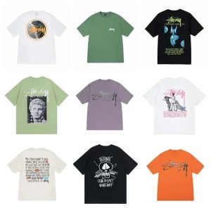 Stu short-sleeved logo round neck short-sleeved loose unisex T-shirt-1143