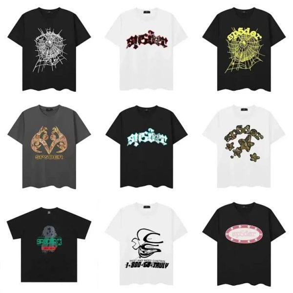 SP5DER Pegasus Knight Print Loose Casual Unisex T-Shirt-1152