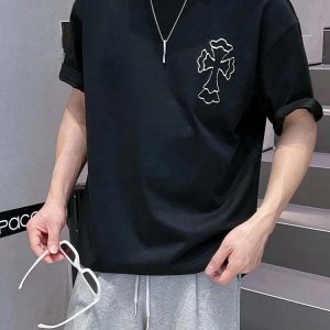 Chrome Hearts CH Fashion summer new cross short sleeve men's T-shirt-1153