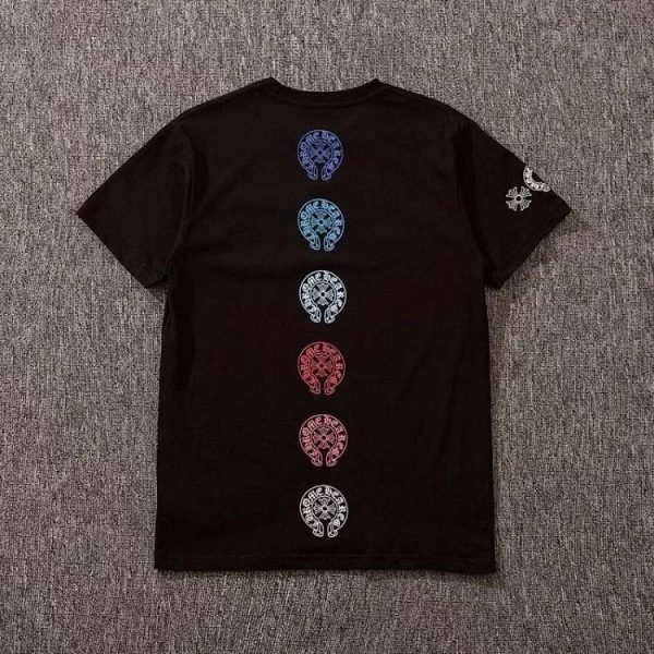 Chrome Hearts CH Horseshoe cross short-sleeved printed T-shirt-1155