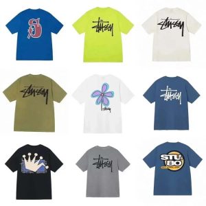 STU Summer print design graffiti unisex short-sleeved t-shirt-1166