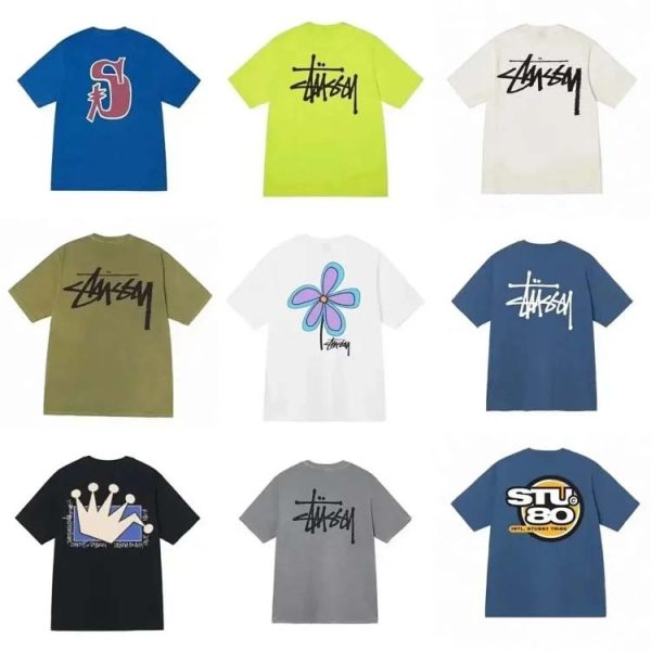 STU Summer print design graffiti unisex short-sleeved t-shirt-1166