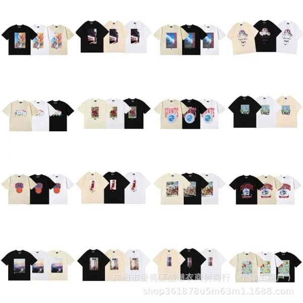 KITH High definition printed double-yarn pure cotton casual short-sleeved T-shirt -1171