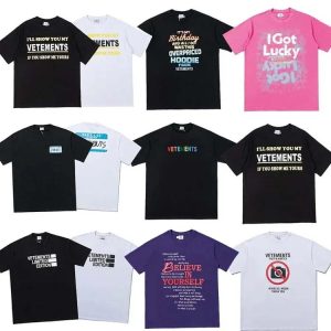 VETEMENTS Wittemon print casual short-sleeved T-shirt-1183