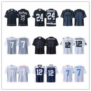 Spliced ​​letter print short-sleeved T-shirt digital mesh sports jersey-1189