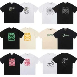 LOEWE Summer classic short-sleeved shirt collection for men and women t-shirt-1190