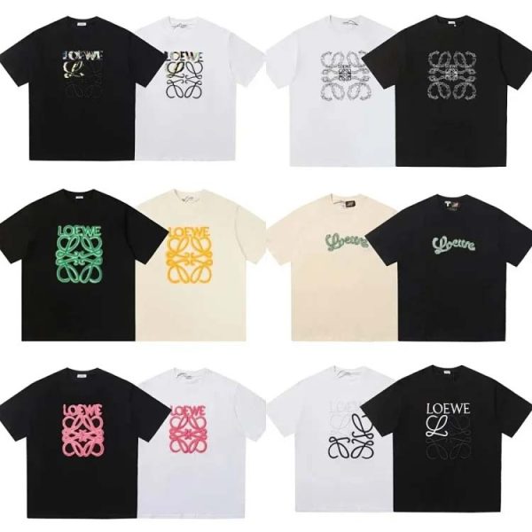 LOEWE Summer classic short-sleeved shirt collection for men and women t-shirt-1190
