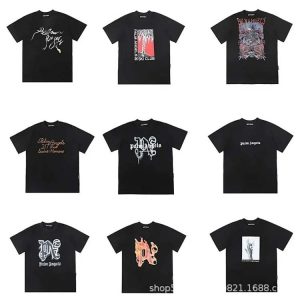 Palm Angels Summer new letter pure cotton couple loose short-sleeved T-shirt-1192