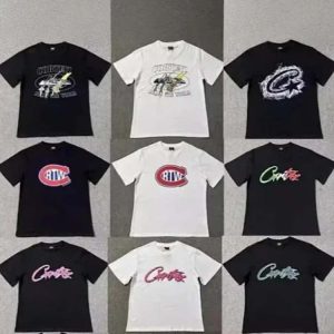 Corteiz Letter men and women fashion short-sleeved T-shirt-1200