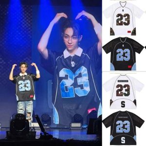 Tem Teng same style embroidery splicing mesh breathable quick-drying men's and women's T-shirt-1201