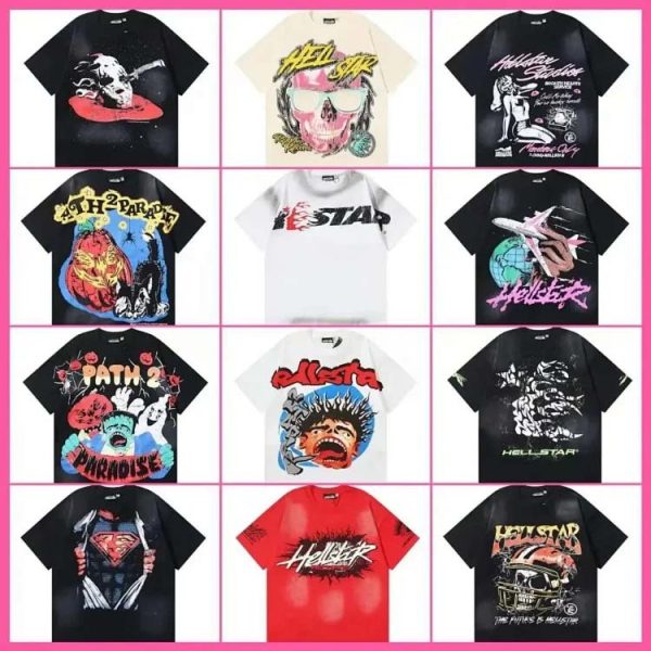 Hell Star Cotton loose short-sleeved T-shirt-1204