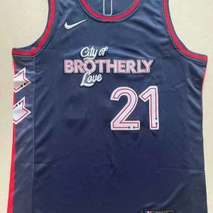 NBA Maxi City Edition Black Embroidered Quick Dry Vest Basketball Jersey-1277