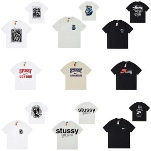Stussy Dopamine round neck loose short sleeve T-shirt-1288
