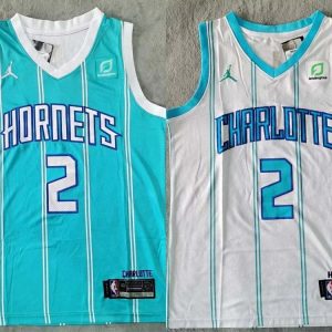 NBA LaMelo Ball No. 2 Hornets Jersey Embroidered Basketball Jersey-1304