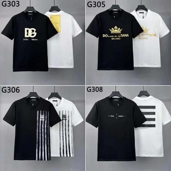 Dolce & Gabbana Men's Printed Short Sleeve T-Shirt-1317